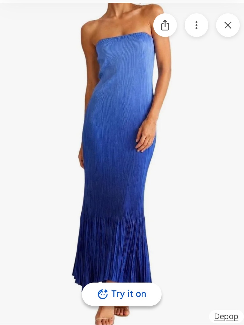 NWT Abercrombie & Fitch Blue Ombre Strapless Maxi Dress